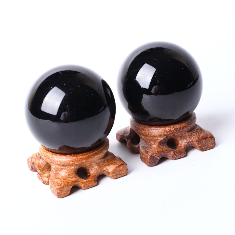 6cm Black Obsidian Protective Crystal Sphere