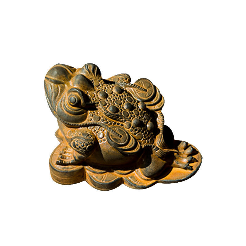 Statue de grenouille Feng Shui de 6 cm avec pièces de cuivre pour la prospérité