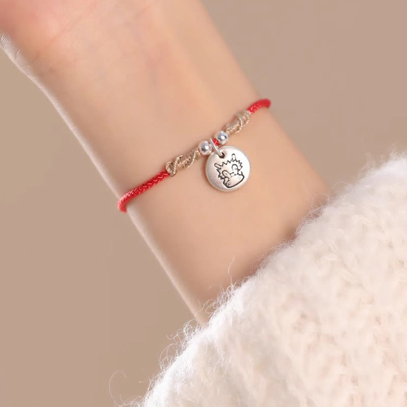 Chinese Zodiac Dragon Bracelet in 999 Sterling Silver for Luck