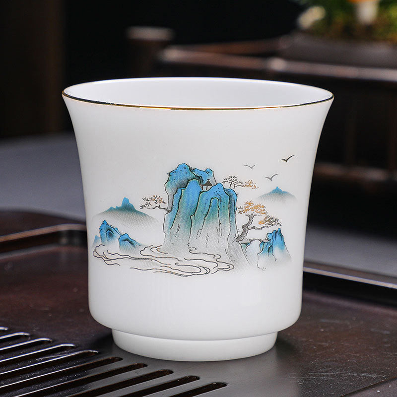 Tasse à thé en céramique 120 ml | Montagnes, rivières, arbres, élégance