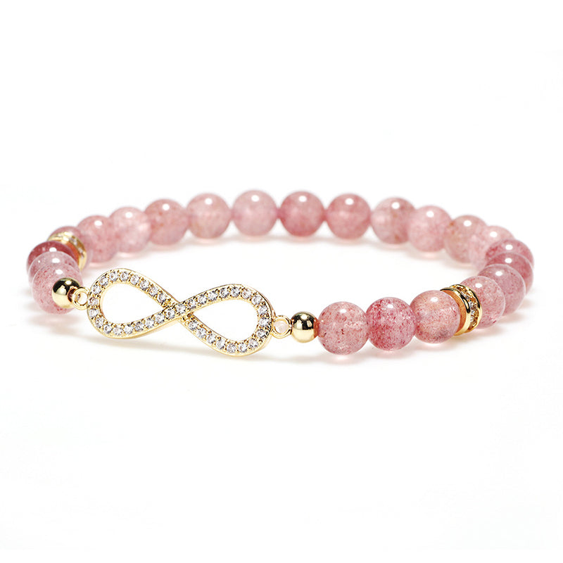 7mm Natural Strawberry Quartz Positivity Spiritual Bracelet