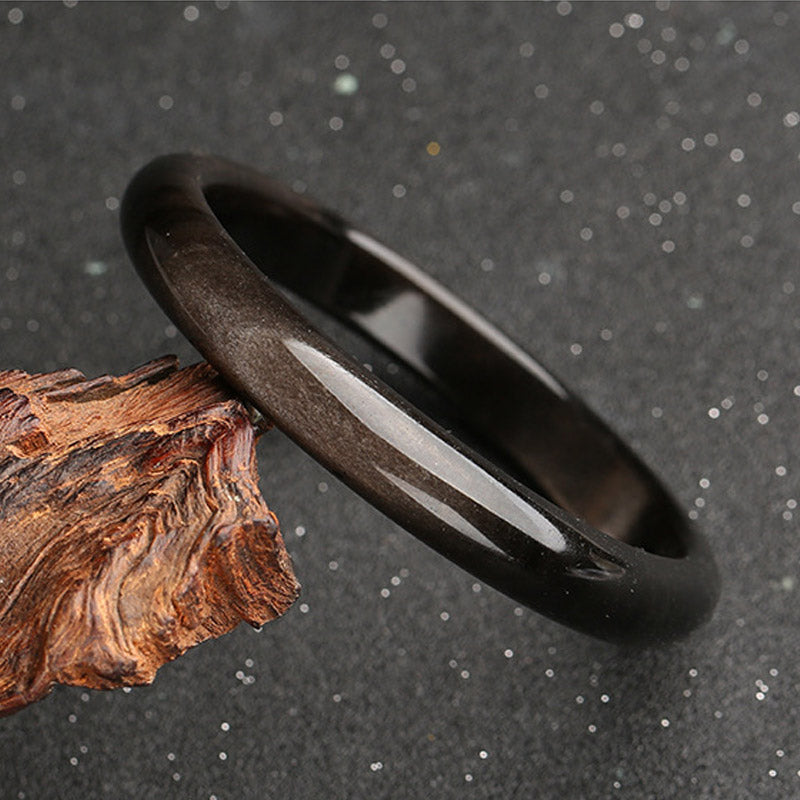 Gold Sheen Obsidian Protection Bracelet | Inner Diameter