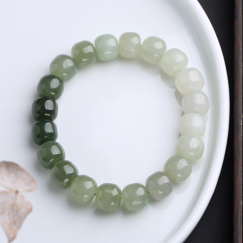 Gradient Jade Luck Blessing Bracelet | Unisex Jade Jewelry