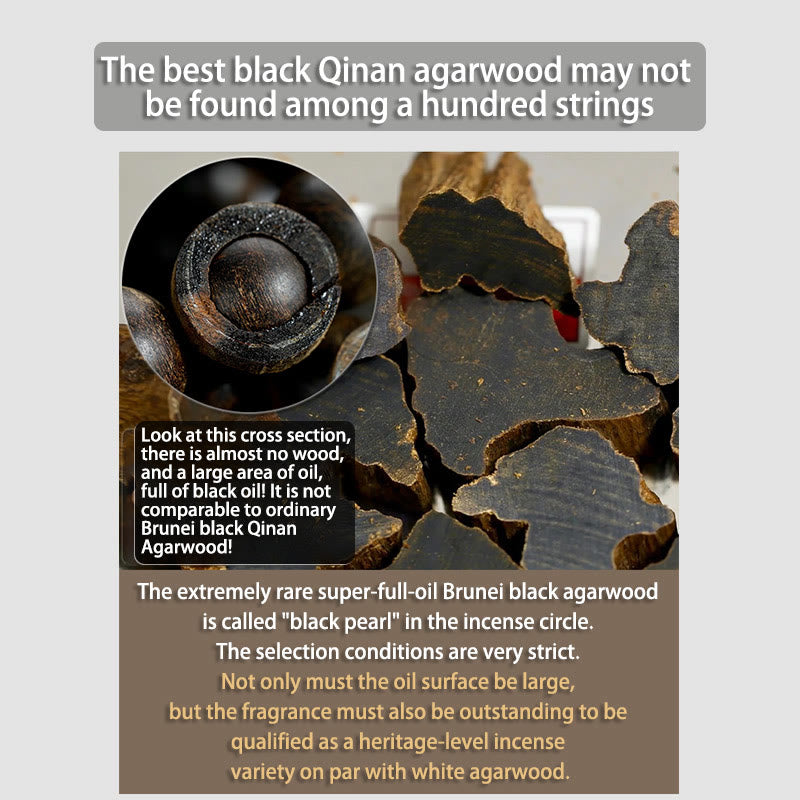 Bracelet en bois d'agar 6 mm pour la méditation et l'équilibre