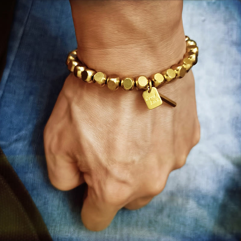 Bracelet de richesse spirituelle en cuivre de 6 mm pour la chance et l'équilibre