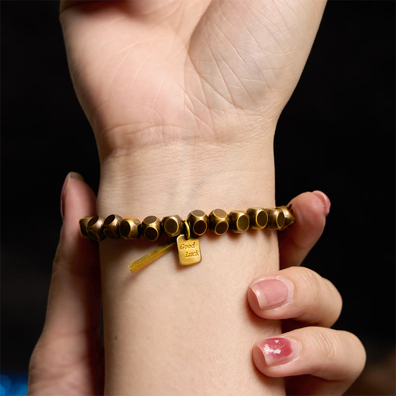 Bracelet de richesse spirituelle en cuivre de 6 mm pour la chance et l'équilibre