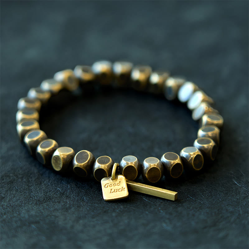 Bracelet de richesse spirituelle en cuivre de 6 mm pour la chance et l'équilibre