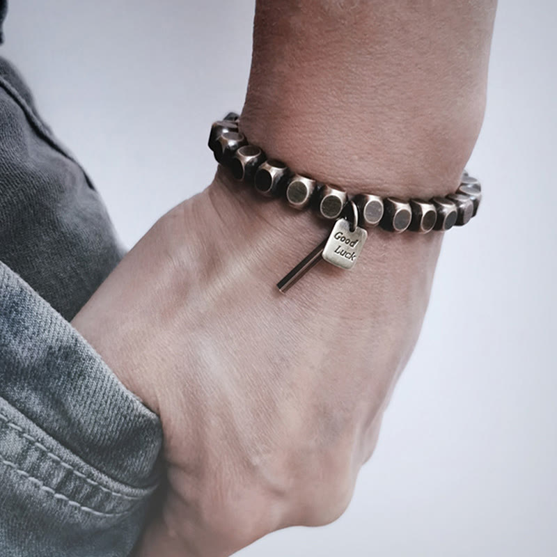 Bracelet de richesse spirituelle en cuivre de 6 mm pour la chance et l'équilibre