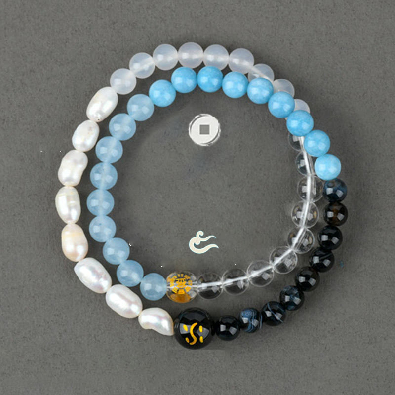 Bracelet de protection spirituelle des cinq éléments de 6 mm pour l'harmonie