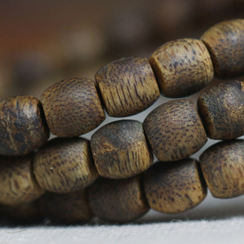 Bracelet en bois d'agar Qinan vert Hainan 6 mm, 108 perles Mala