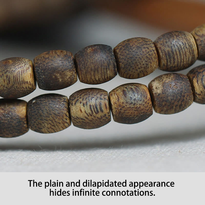 Bracelet en bois d'agar Qinan vert Hainan 6 mm, 108 perles Mala