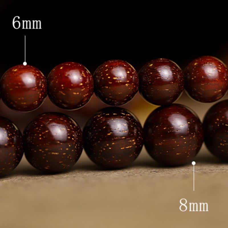 Bracelet en jade de 6 mm avec breloque en bois de santal et étoile dorée pour la protection