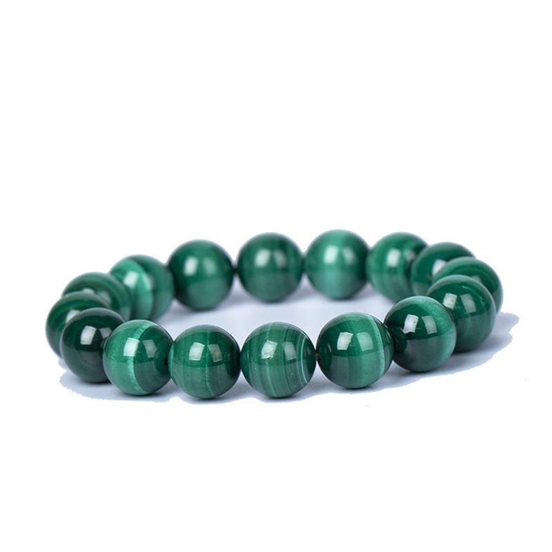 Bracelet de protection en malachite de 6 mm pour le calme et l'anxiété