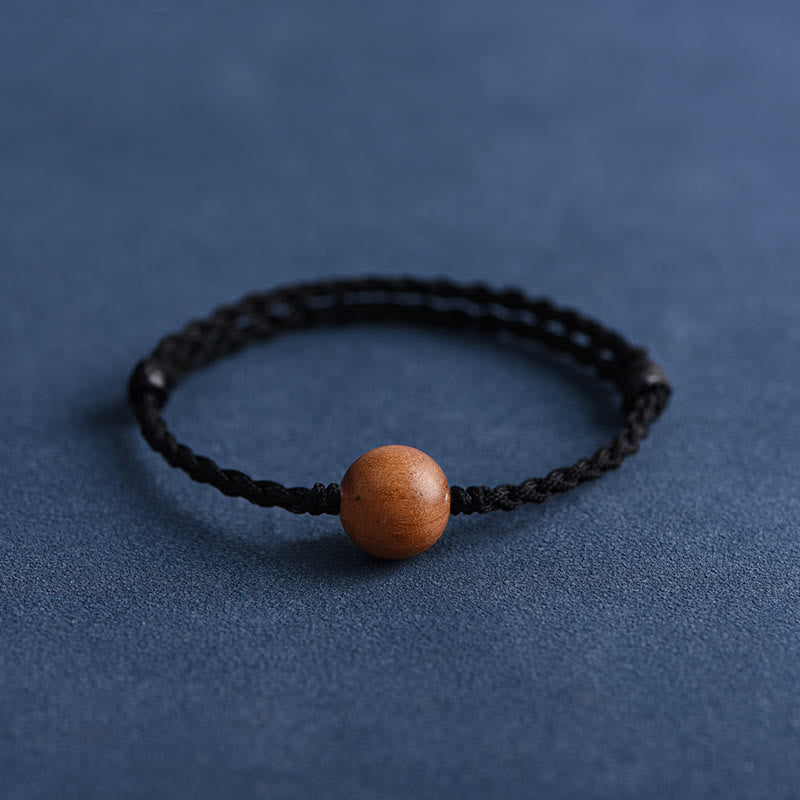 Bracelet de protection en bois de pêcher rouge de 6 mm