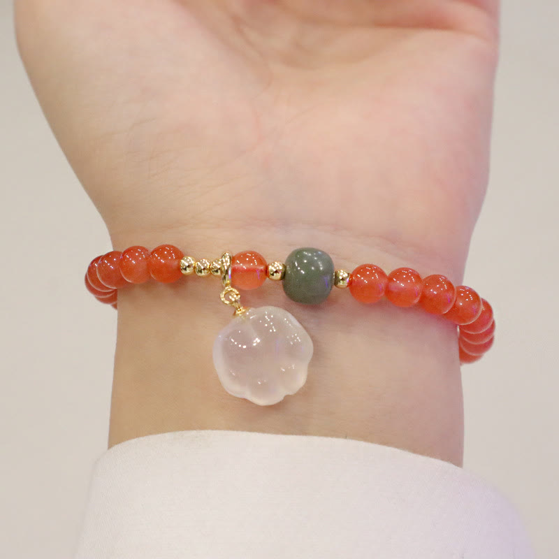 Bracelet de confiance en agate rouge de 6 mm pour le calme et l'acceptation de soi