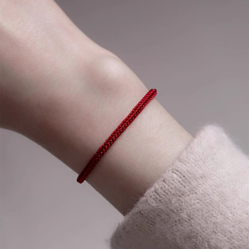 Bracelet de connexion en jade rouge de 6 mm pour la prospérité et la protection