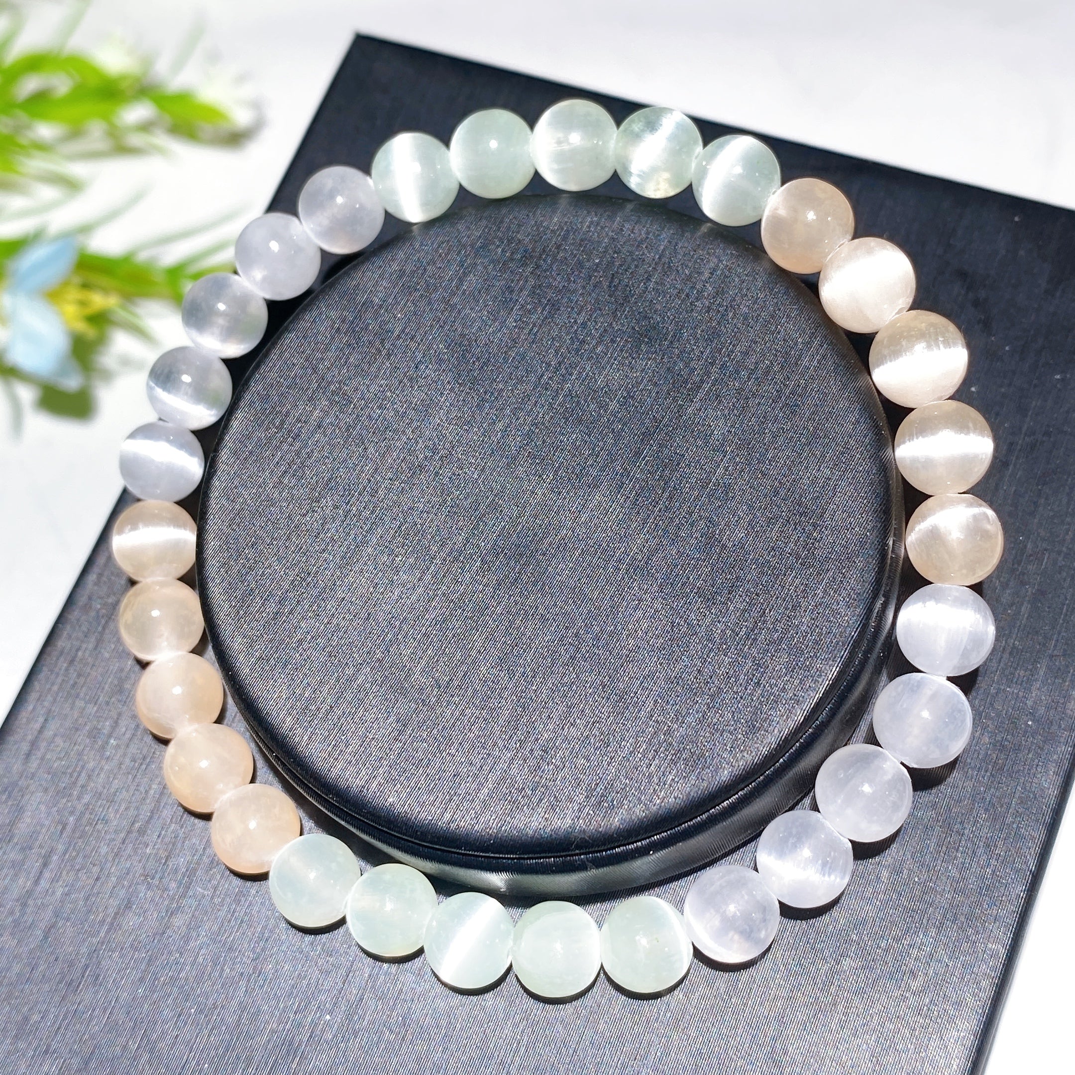 6mm Selenite Crystal Healing Spiritual Bracelet