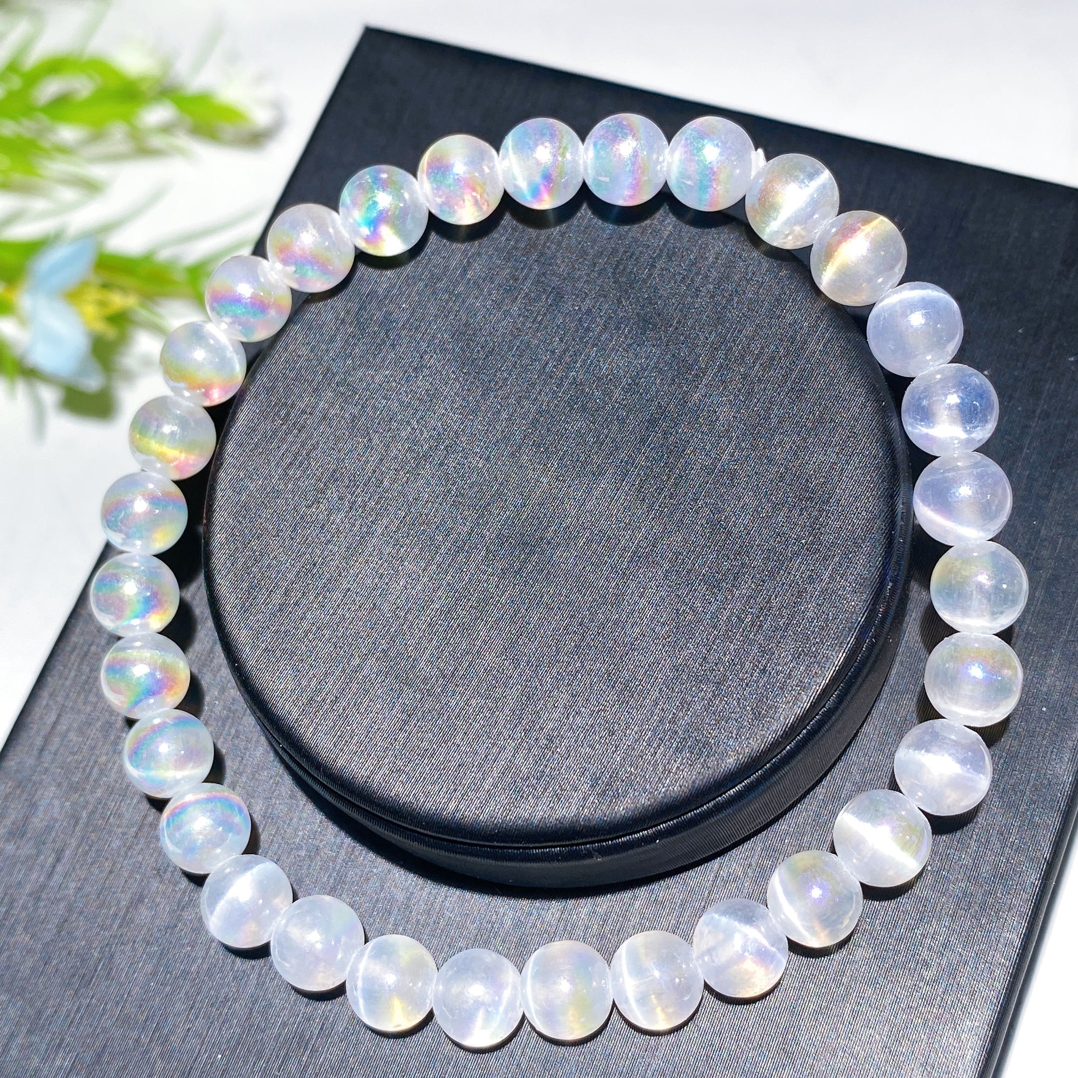 6mm Selenite Crystal Healing Spiritual Bracelet