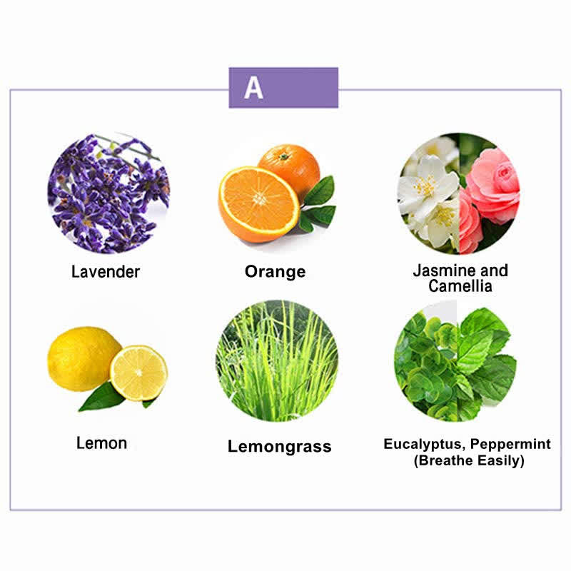 Coffret de 6 huiles essentielles d'aromathérapie pour la guérison | Sons de guérison