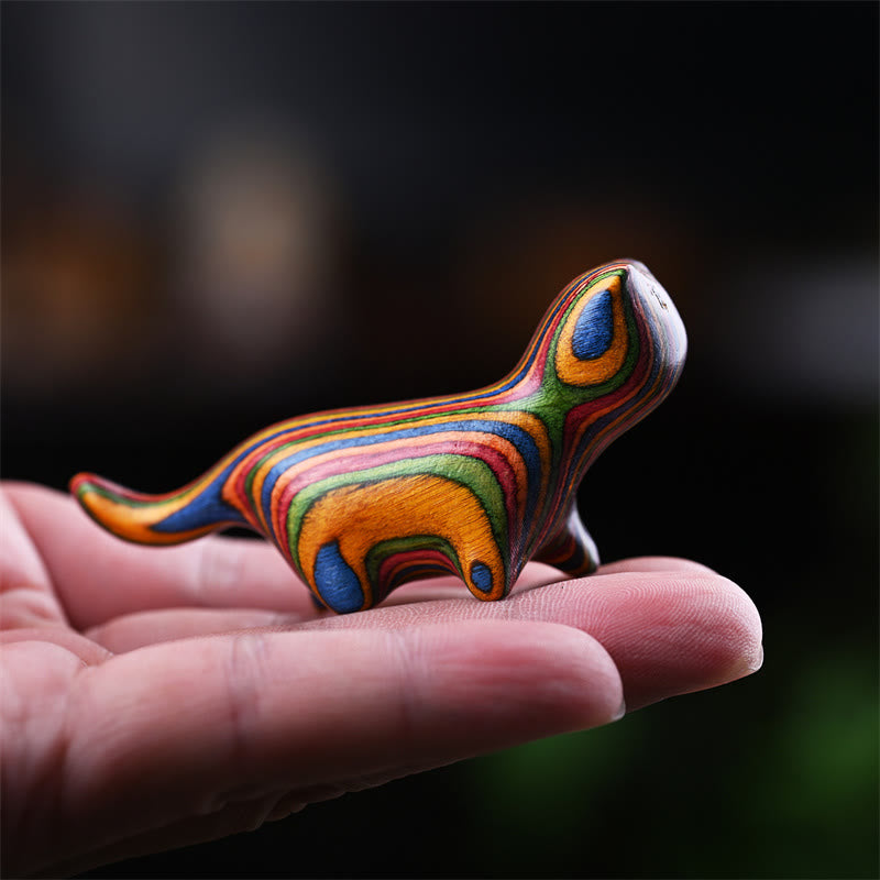 Figurine de chat porte-bonheur en bois de santal vert de 7,3 cm, statue à énergie positive
