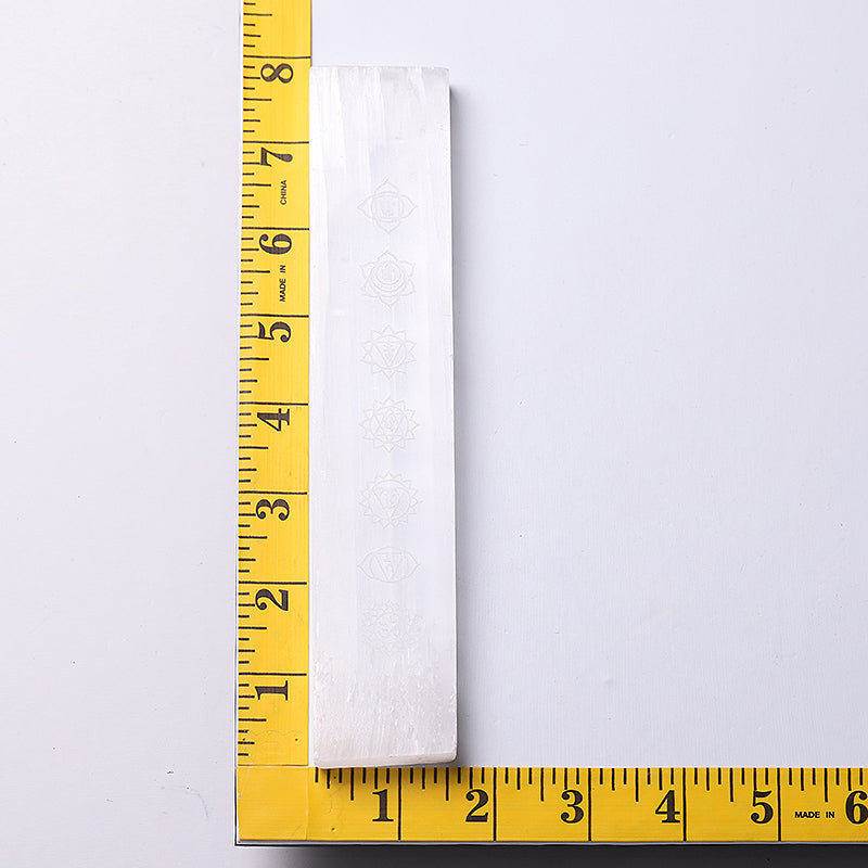 7.5 inch Selenite Chakra Wand for Meditation & Healing
