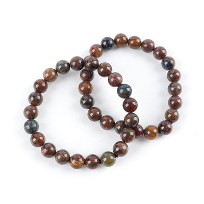 Bracelet de guérison en agate pétersite de 7,8 mm pour l'équilibre énergétique