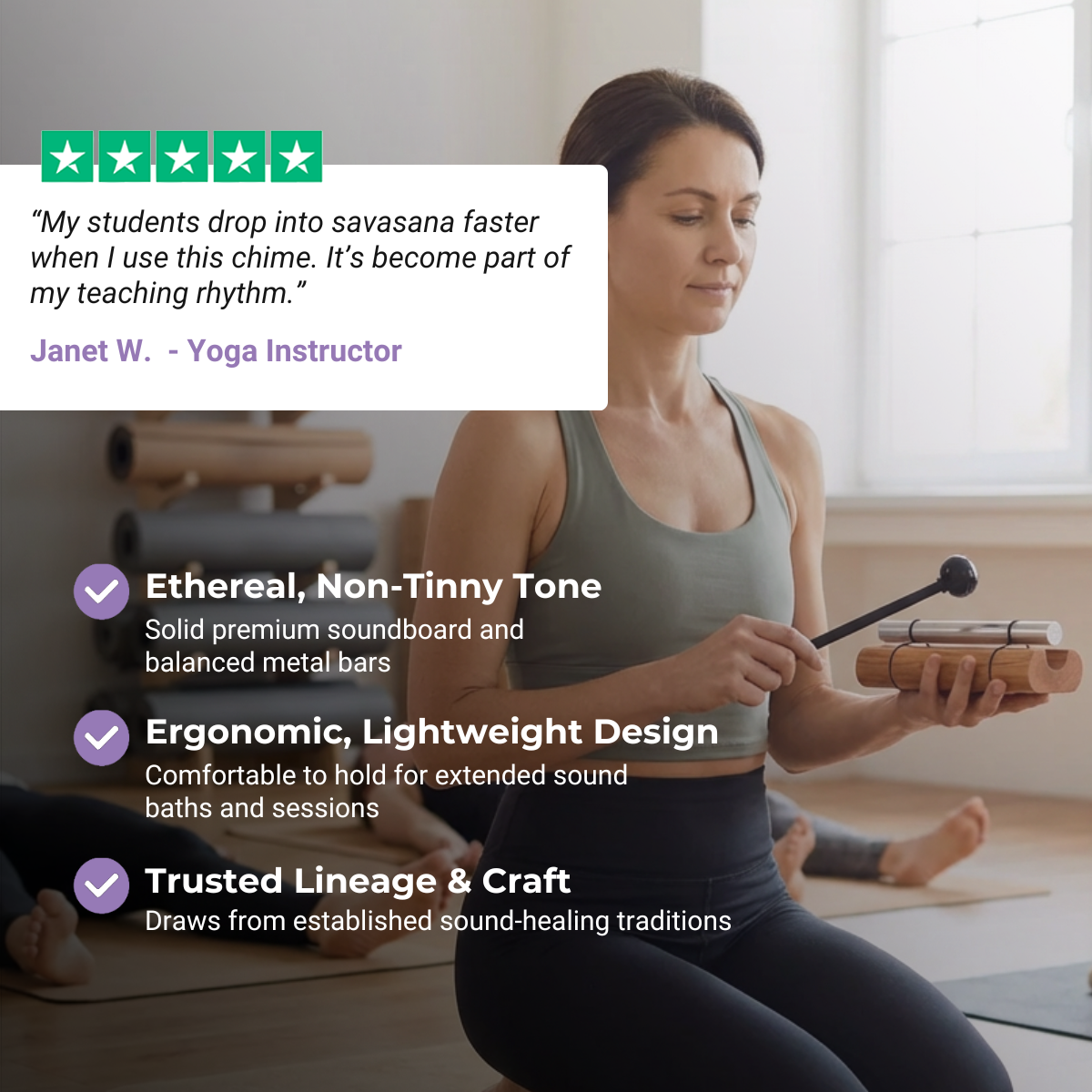 Ensemble de carillons à 7 chakras pour la méditation et l'harmonie