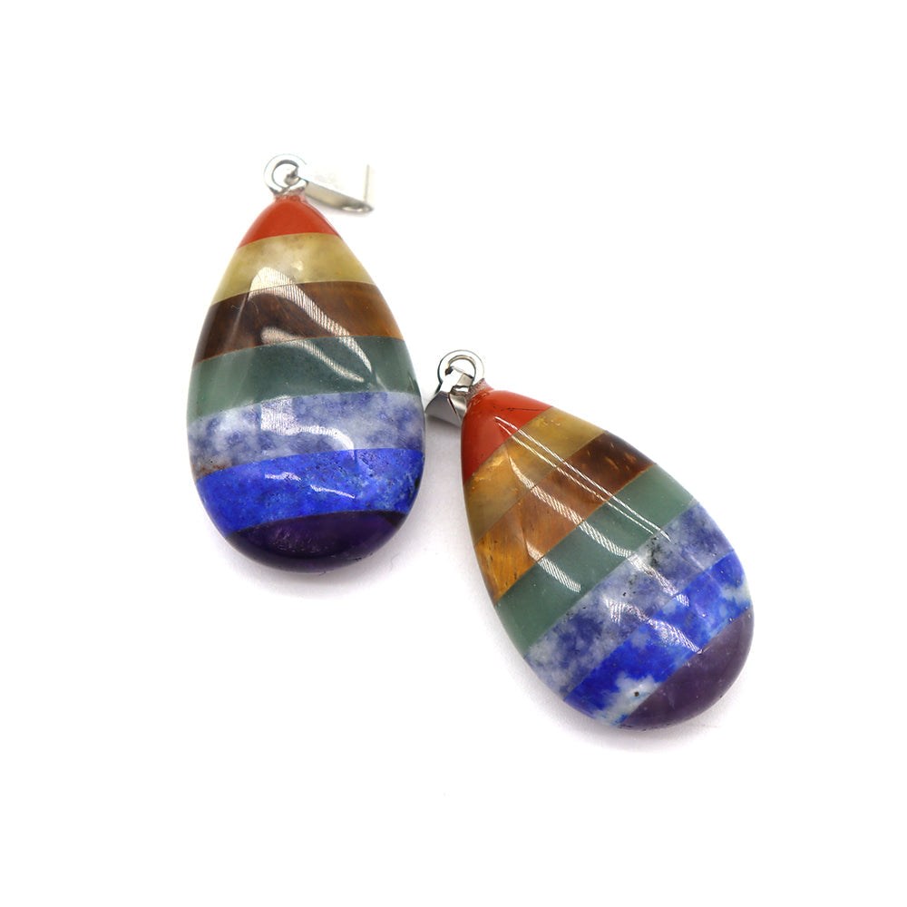 7 Chakra Crystal Stone Pendant | Spiritual Healing Necklace