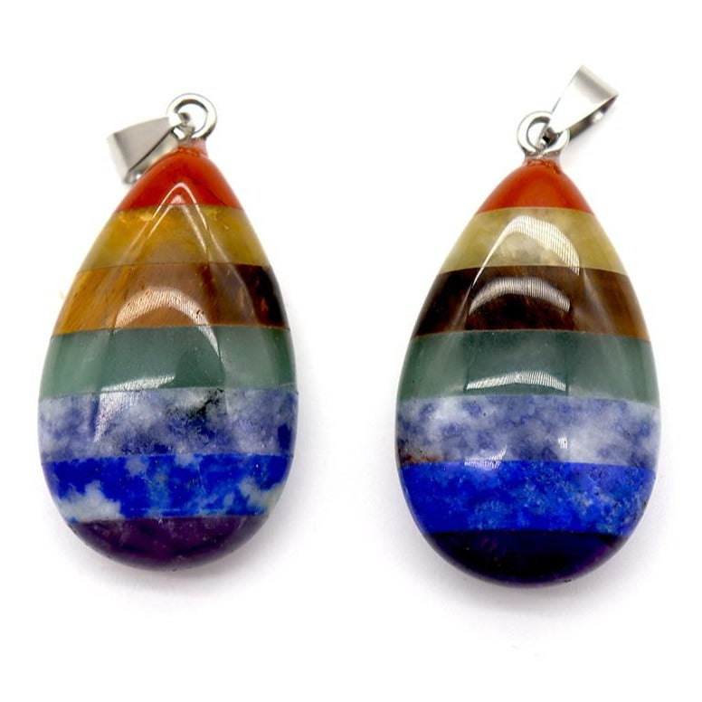 7 Chakra Crystal Stone Pendant | Spiritual Healing Necklace
