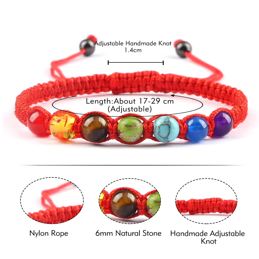 Bracelet d'équilibre énergétique des 7 chakras