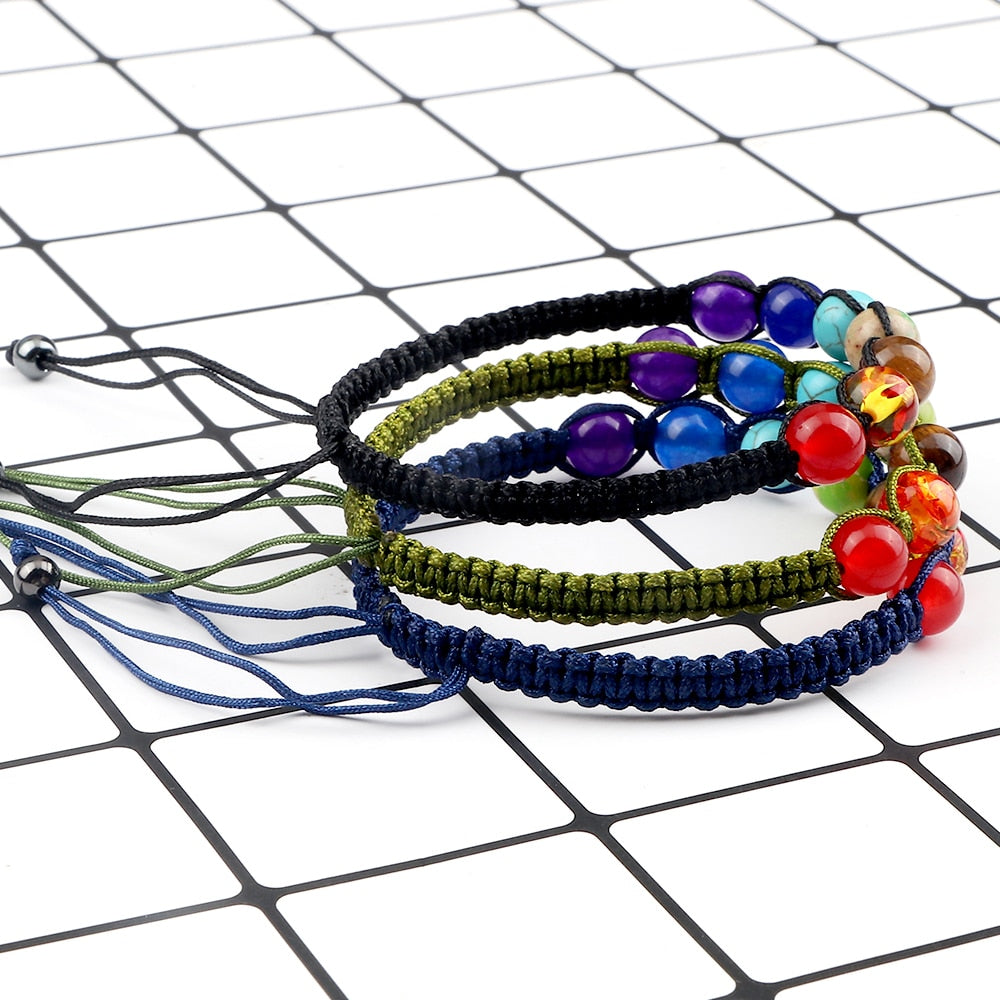 Bracelet d'équilibre énergétique des 7 chakras