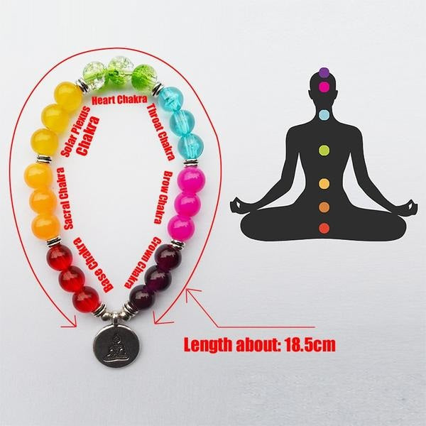 Bracelet de guérison des 7 chakras pour l'équilibre et la vitalité