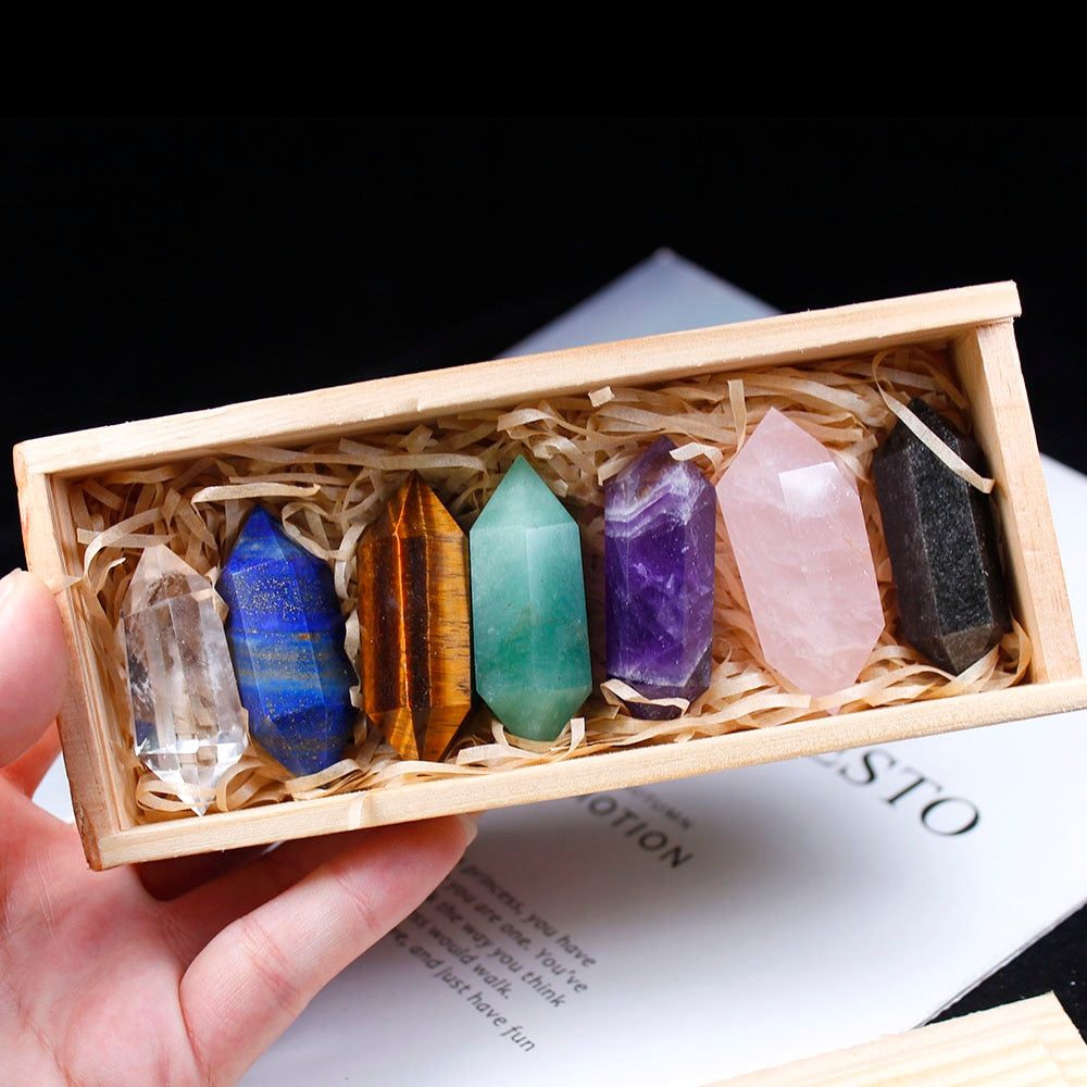 7 points de cristal de guérison des chakras