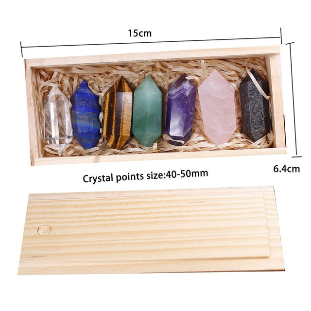 7 points de cristal de guérison des chakras