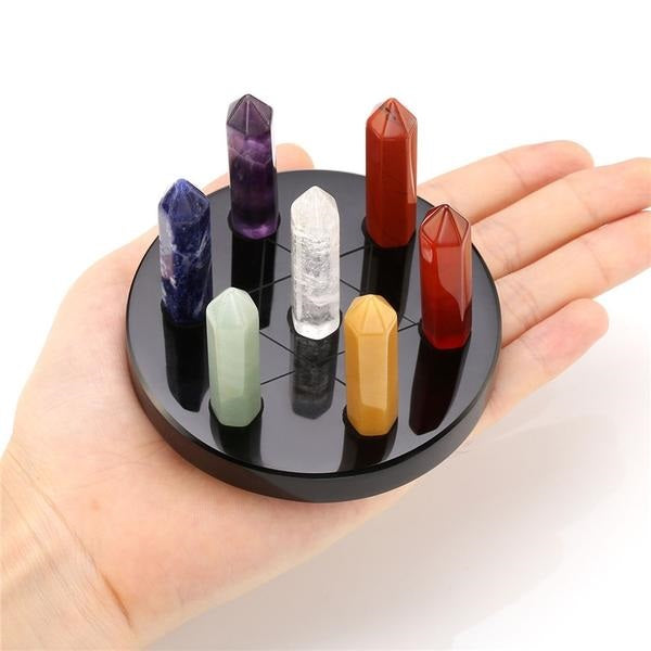 Baguettes hexagonales en cristal Reiki 7 chakras