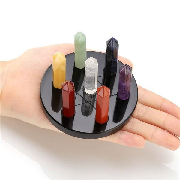 Baguettes hexagonales en cristal Reiki 7 chakras
