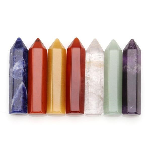 Baguettes hexagonales en cristal Reiki 7 chakras