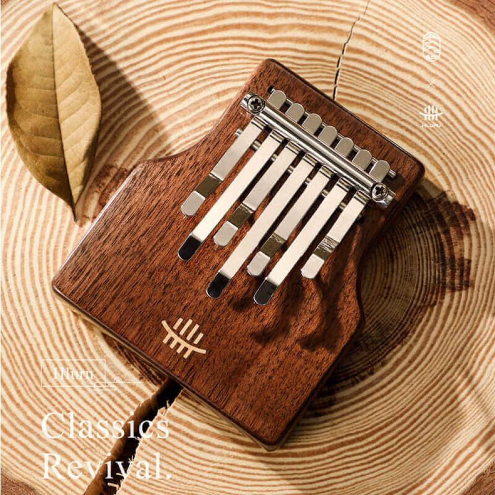 7-Key Portable Thumb Piano for Kids & Adults Black Walnut - Kalimba - On sale