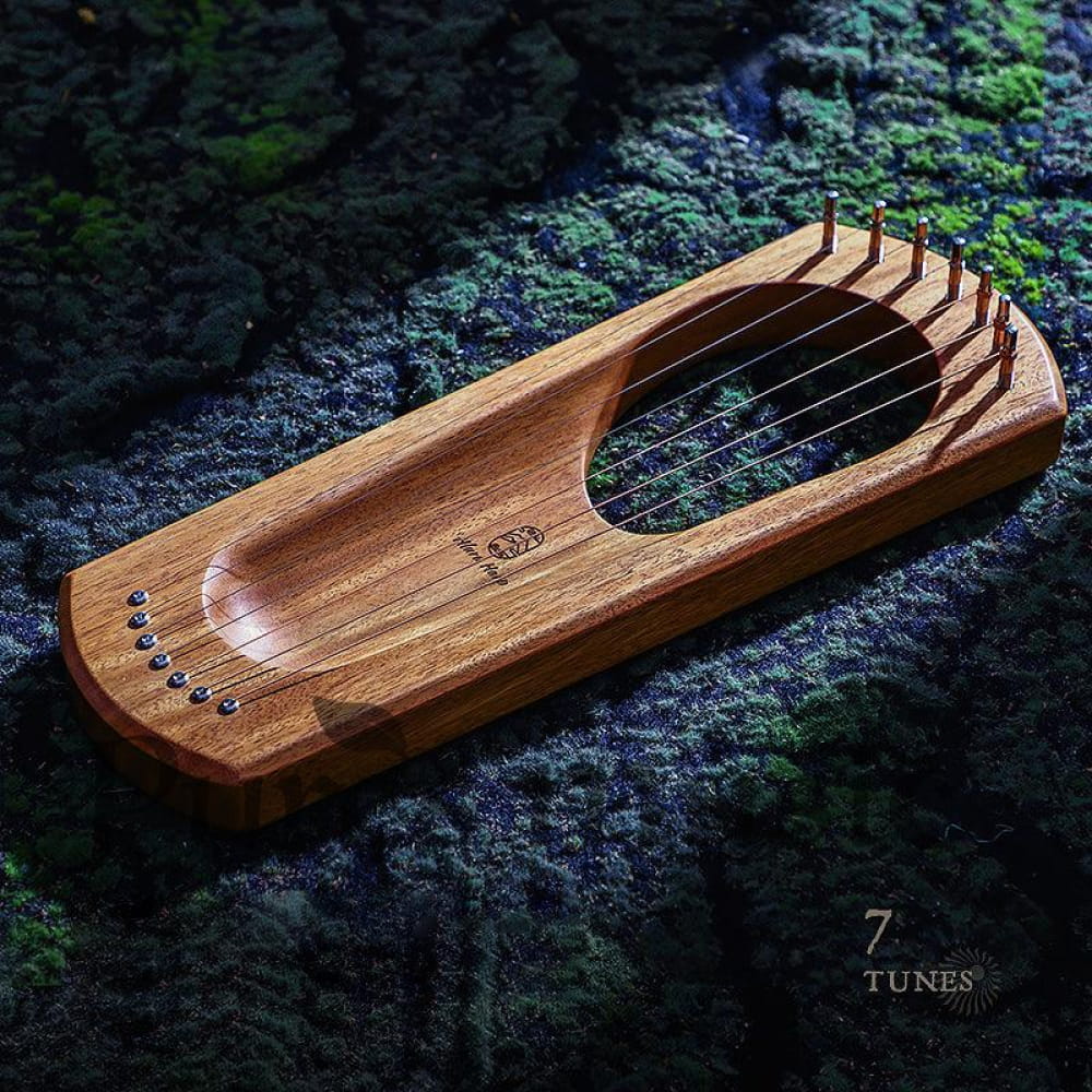 7-String Mini Lyre Harp Instrument Ideal Gift for Beginners - 7-string lyre harp - On sale