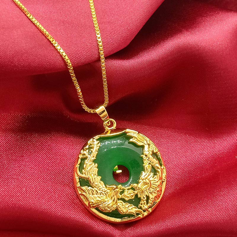 Natural Jade Prosperity Necklace for Women | Healing Harmony