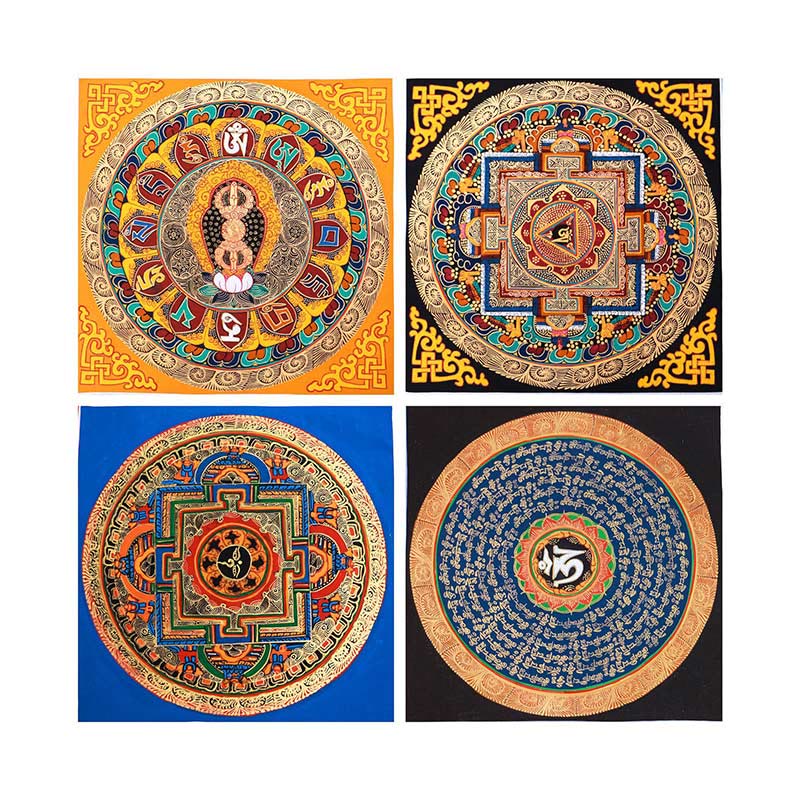 26cm Tibetan Handmade Thangka Painting | Meditation Blessing Art