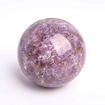 Sphère de cristal de lépidolite de 72,8 mm pour la guérison et l'équilibre