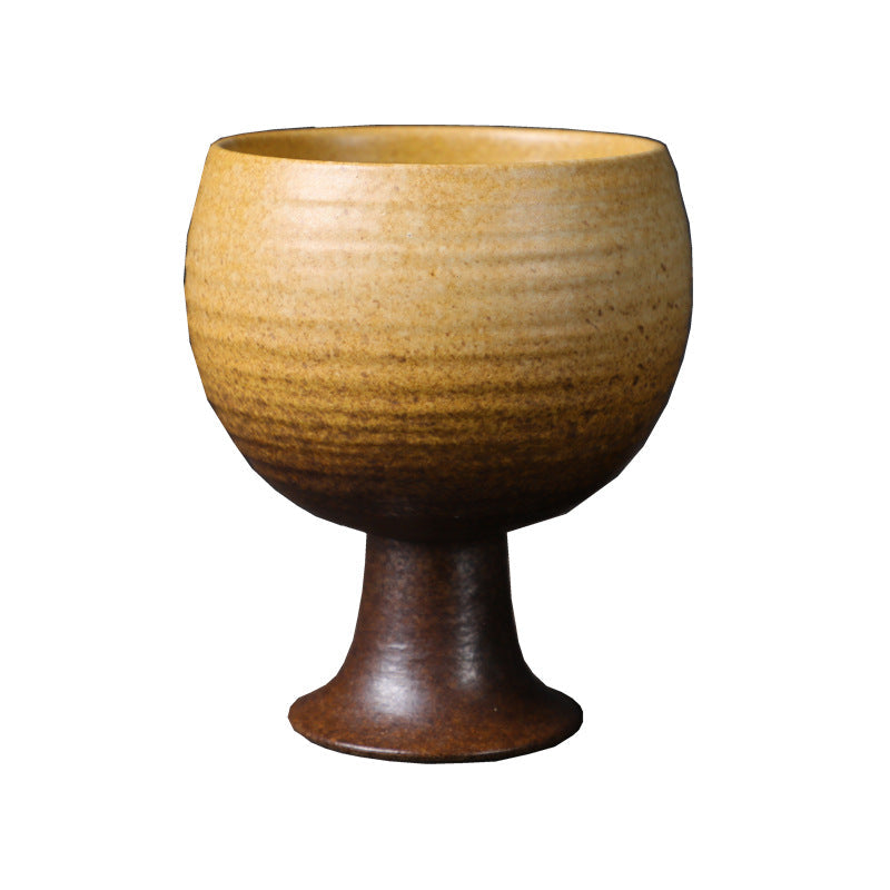 Ceramic Goblet Mug 170ml | Elegant Wine Style Tea Cup