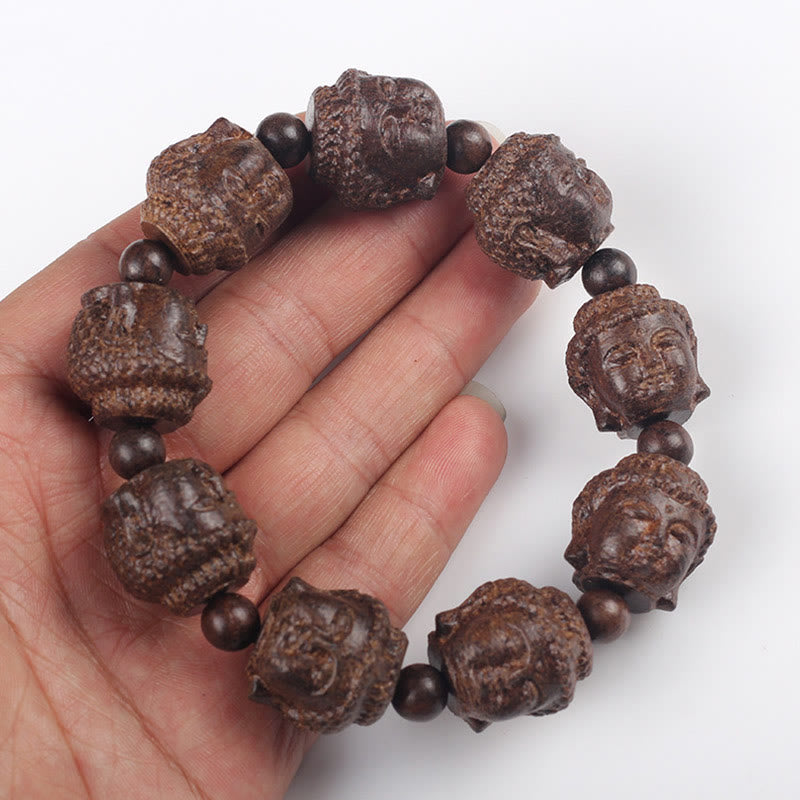Bracelet calme en bois d'agar de 20 mm pour la méditation et l'équilibre