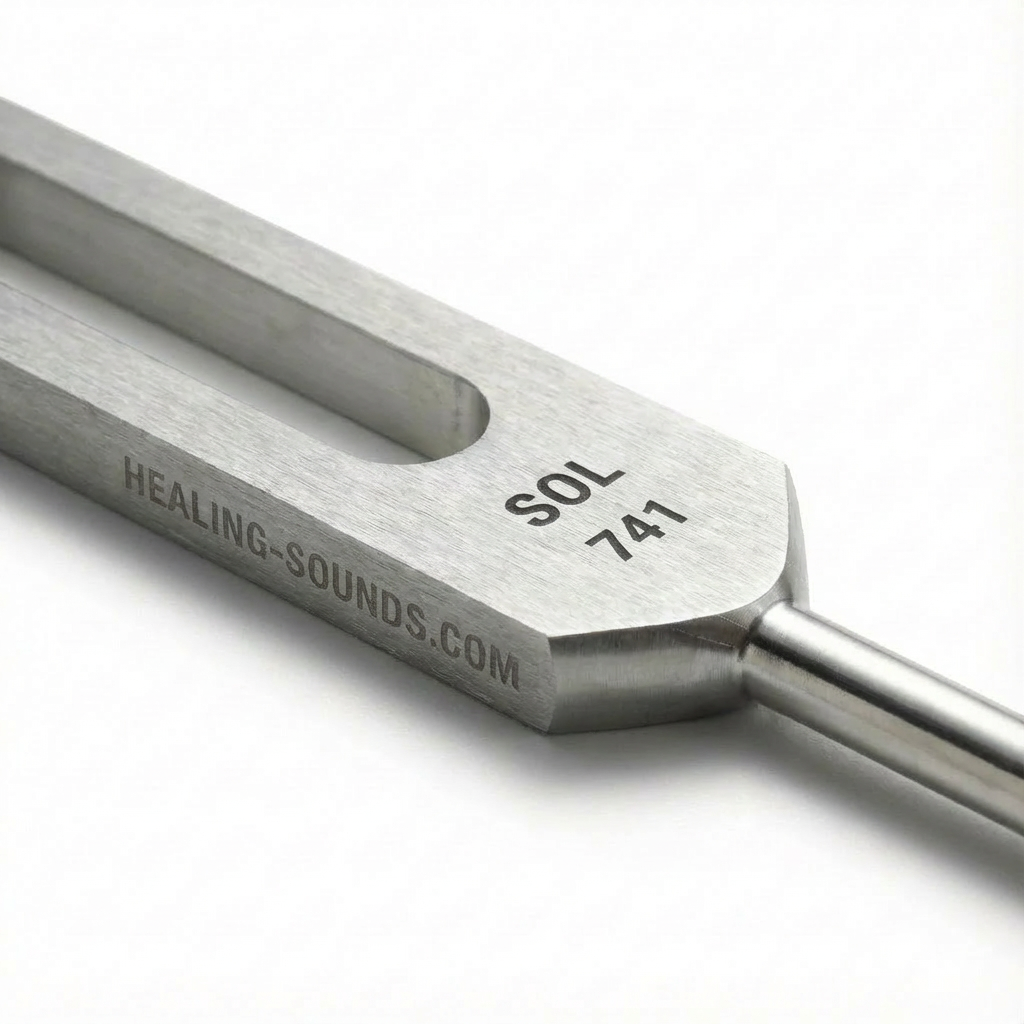 Ensemble de diapasons à résonance longue avec étui et percuteur, thérapie sonore