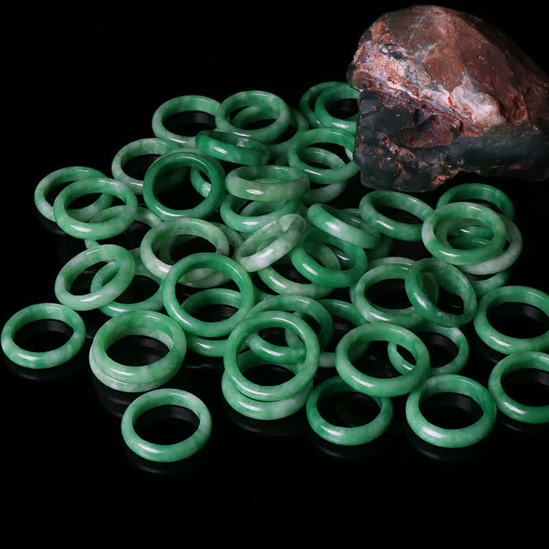 Unisex Jade Abundance Ring for Luck and Prosperity