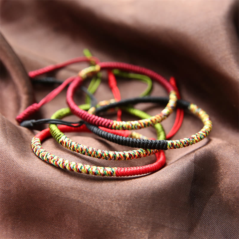 Multicolor Tibetan King Kong Knot Red String Bracelet