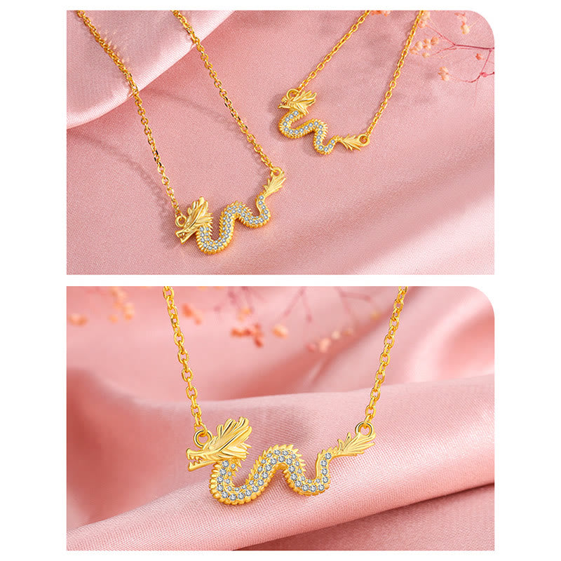 925 Sterling Silver Dragon Necklace for Luck & Protection