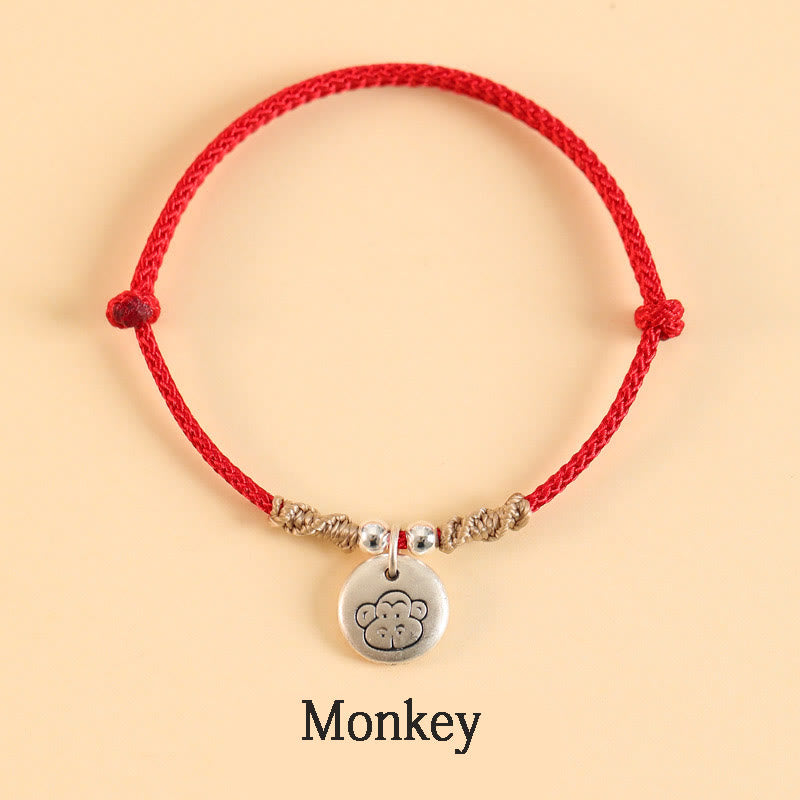 Chinese Zodiac Dragon Bracelet in 999 Sterling Silver for Luck