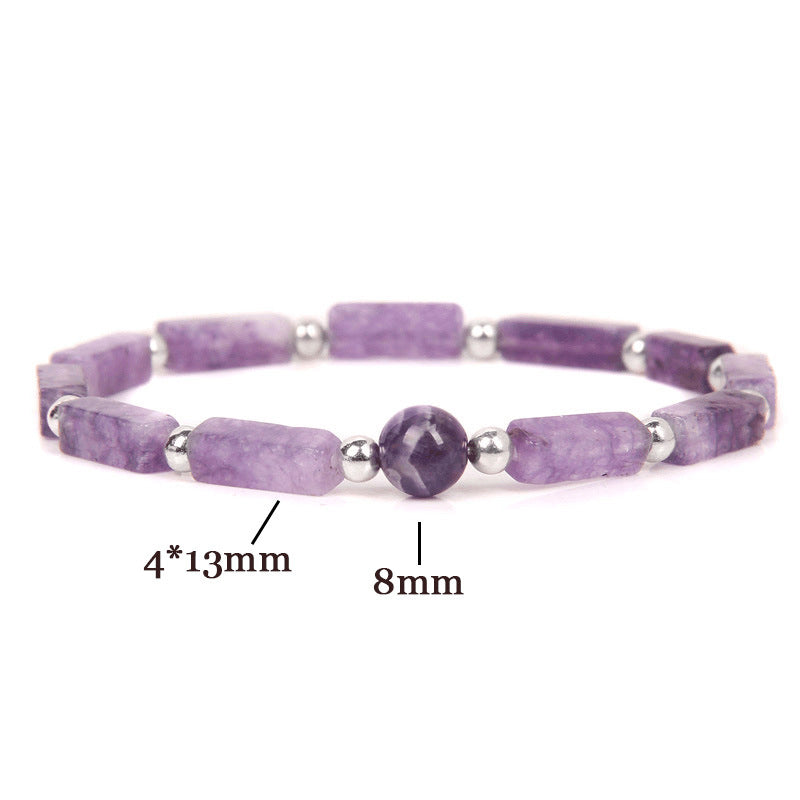 Bracelet en cristal d'améthyste naturel pour l'équilibre spirituel et la guérison